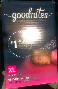 Goodnite XL Diaper for Girls 28 counts
