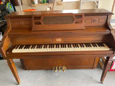 FREE Vintage Walnut Console Upright Piano, View more