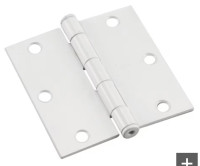 DOOR HINGES WITH COLOUR MATCHING SCREWS - WHITE & BLACK