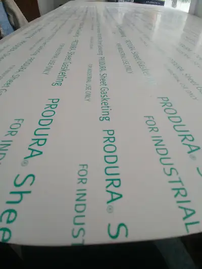 Produra sheet gasketing Size 38" x 26" x 1/8" Polytetrafluoroethylene (PTFE) material Edmonton South...