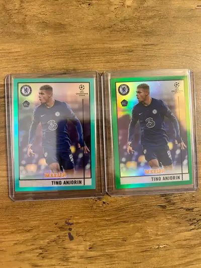 Lot 2 Cartes Soccer Tino Anjorin Green /99 Aqua /199 Topps Merli, View more