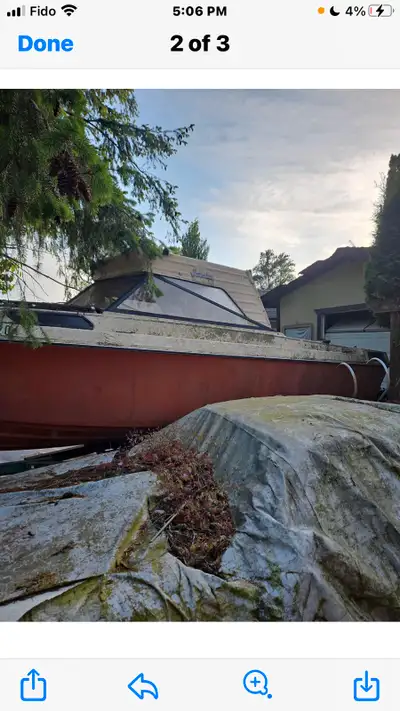 Old boat Don’t know much about it my ex passed away and this was his Needs a new home