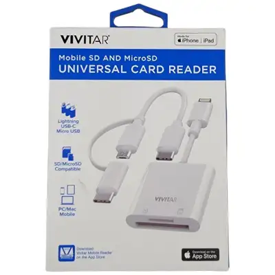 Vivitar Universal sd microsd Card Reader mobile phone  back up, View more