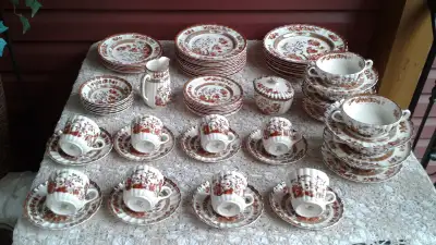 71 pcs Vintage Spode Indian Tree Dinnerware, View more
