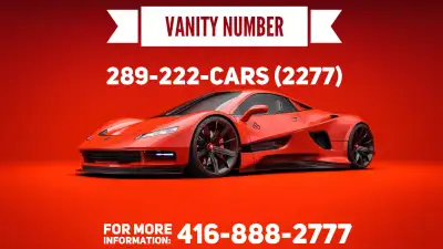 Perfect vanity VIP phone number for cars business 289-222-CARS, View more