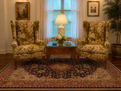 Oxford Ltd. Wingback Chairs with table, View more