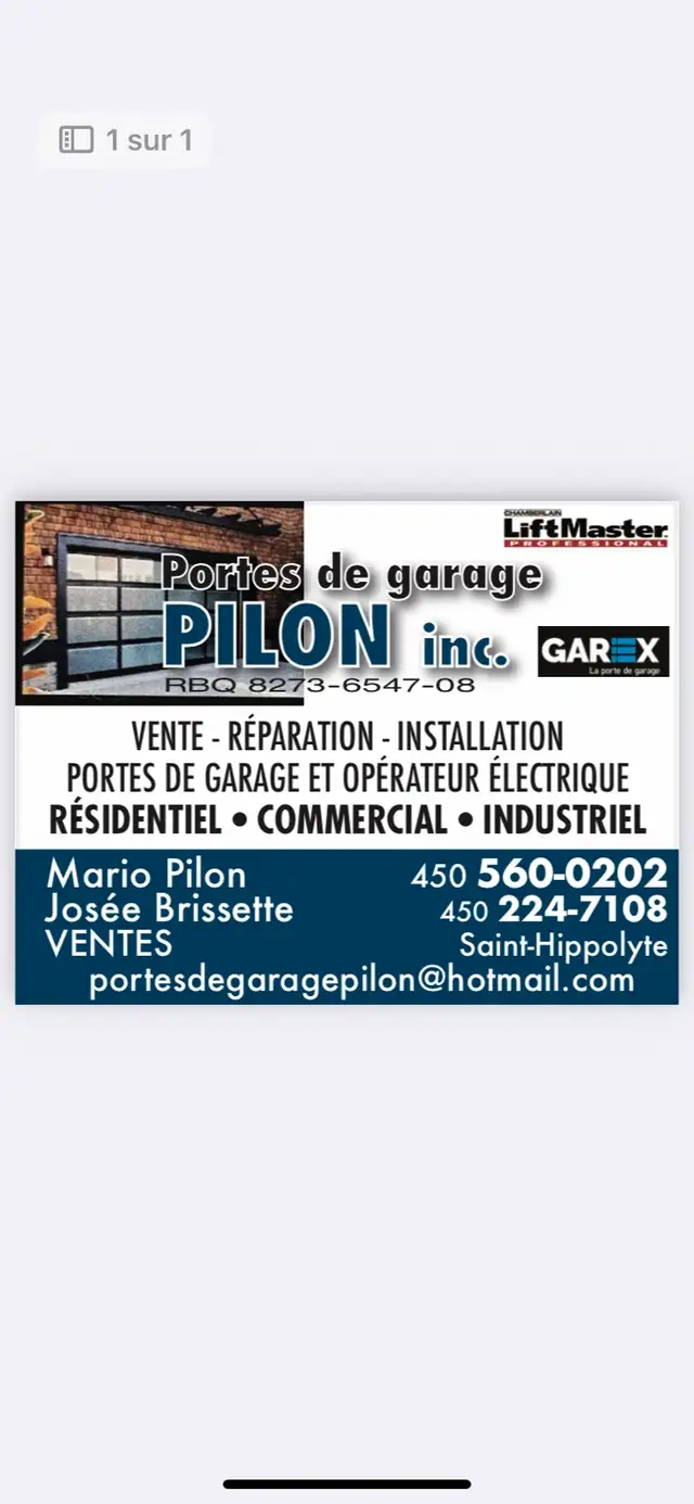 Portes de garage in Windows, Doors & Trim in Laurentides - Image 2
