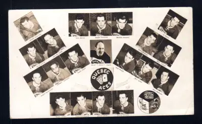 LES ACES DE QUEBEC ( QUEBEC ACES) POSTCARD TEAM PHOTO TRÈS RARE, View more