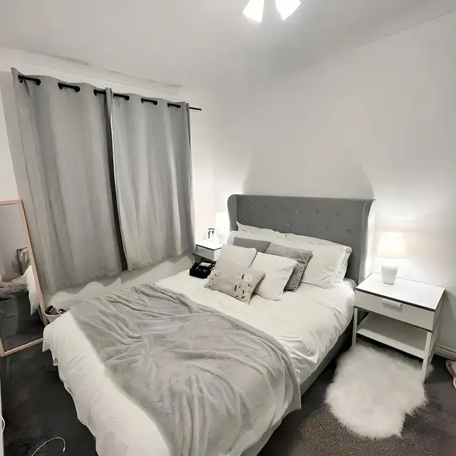 King Bed Frames with Upholstered Headboard, No Box Spring Needed64520010538499121