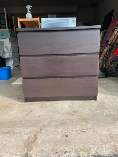IKEA 3 drawers chest. Dimensions: 32” width, 19 “ depth and 31” height.