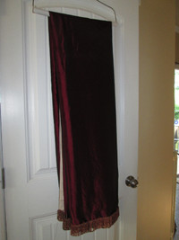 PAIR OF BURGUNDY COLORED DRAPES