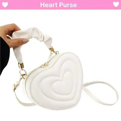 white heart purse , View more