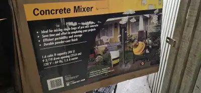 1.5A Portable Electric Concrete Mixer, 46-L - Brand New in Box, View more