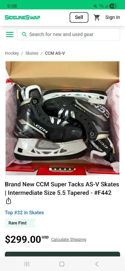 Men's Hockey equipment, View more