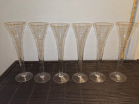 6 Piece Patterned Long Stemmed Glasses ($10)