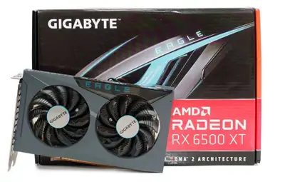 ASRock AMD Radeon RX 6500 XT Phantom Gaming D 4GB OC GDDR6 0dB Silent Cooling 18 Gbps 64-bit 7680 x...