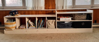 Solid pine Console/bench/storage shelf (very long)