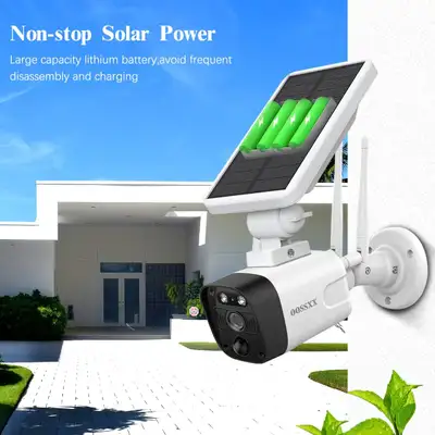 (100% Wire-Free Wireless Solar Cameras) 2-Way Audio, Solar Batte, View more