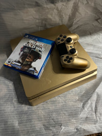 PS4 Gold Slim Gold Edition 500GB with 2 Gold Controllers