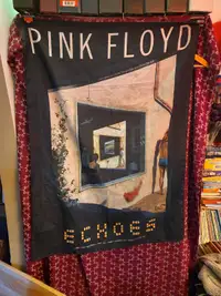 Pink Floyd "Echoes" silk scarf, 30" x 40"