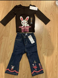 Brand New Gymboree 12-18m bunny outfit 