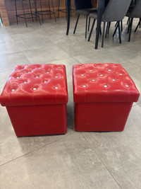 Red ottoman bench set or 30$/each
