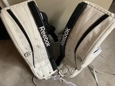 REEBOK 18K 31+1 GOALIE PADS (barely used), View more