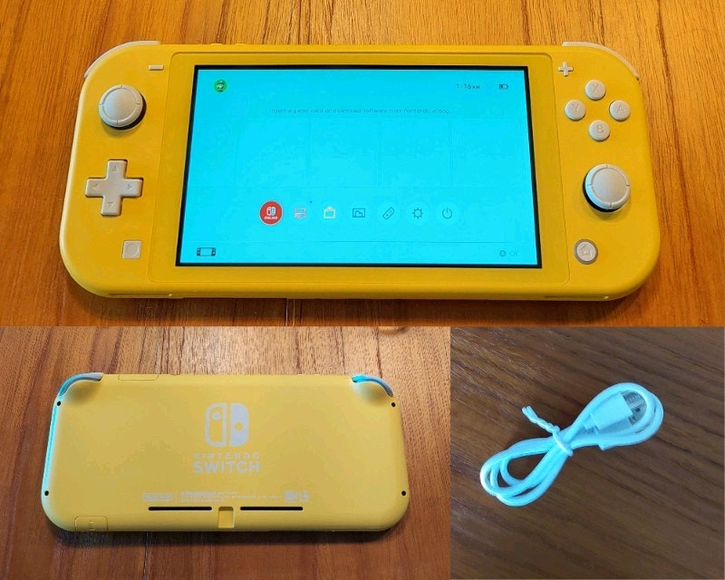 Nintendo Switch Lite (Yellow) in Mint Condition with New Charger