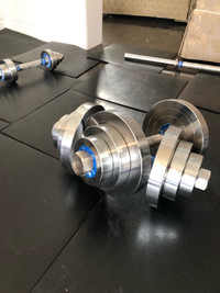 Chrome plated steel dumbbell 