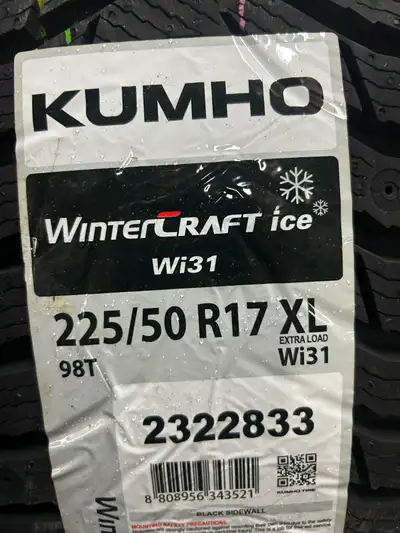 NEW Kumho WinterCraft Wi31 TOP-LINE Winter tires. $60 Mail in Rebate With The Purchase of 4 tires!!!...