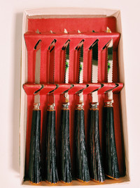 Set of 6 vintage steak knife set 