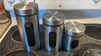 Stainless steel canister set 