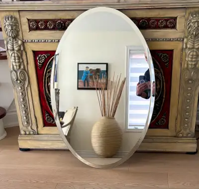 Bathroom oval vanity mirror, View more