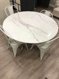 Marble dining table round 