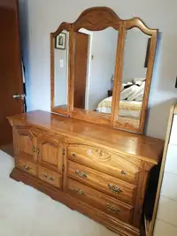 Bedroom Dresser with matching Night stand quality wood