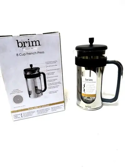 brim 8 Cup French Press, Quickly Brew Coffee in Under 5 Minutes,, View more