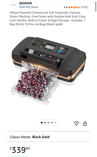 I'm selling a new QIQIAOB vacuum sealer, perfect for preserving your favourite foods! This powerful...