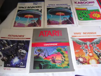 Atari Games 1982 $15.00 ea. NHL Hockey opened Booklets only Sega sports talk football Intellivison F...