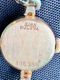 14k Rose Gold Bulova Watch Vintage 
