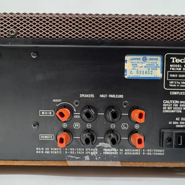 Technics SA-505 Vintage Stereo Receiver AM/FM Wood Case Japan in Stereo Systems & Home Theatre in City of Toronto - Image 11