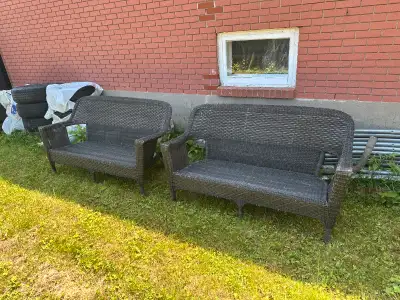 2 Outdoor wicker Sofas in good condition 200$ for both, View more