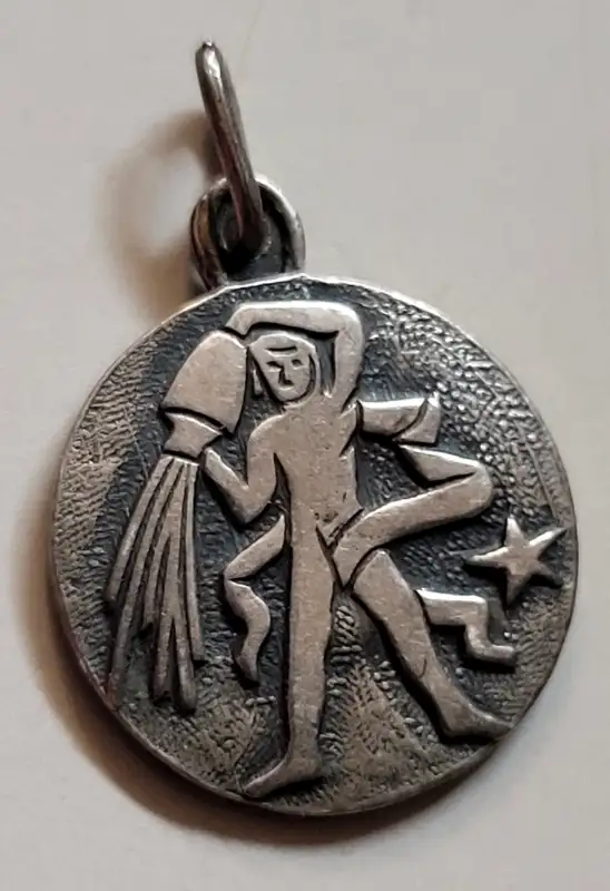 Vintage Polish Sterling Silver Zodiac Charm Pendant63234936588545121