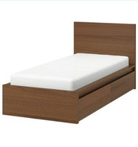 IKEA Malm Bed Frame LUROY - Brown (Single/Twin)