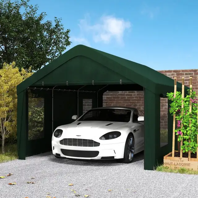12’x’20’x9.8’, Carport w/2 Roll-Up Doors, 4 Windows, Dark Gree in Outdoor Tools & Storage in Markham / York Region - Image 9