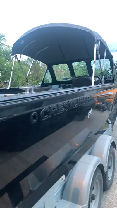 For sale is my Crestliner boat, a reliable and sturdy vessel for all your fishing adventures. This b...