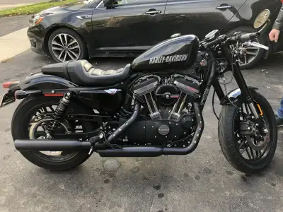 Café your Sportster. Rear foot controls. Hard to find, not sure Harley even offers them anymore. Goo...