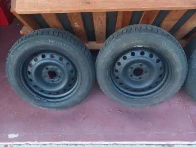 2 Hercules winter tires 205/60/16 2 motomaster winter edge 205/60/16 All on stell rims 90 % tread