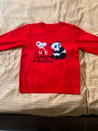 Panda knitted sweater, size3XL, kids, new