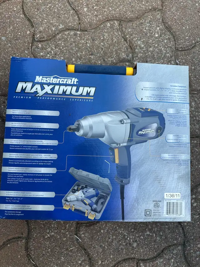 Mastercraft Maximum Impact Wrench in Power Tools in Mississauga / Peel Region - Image 2
