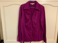 SHIRT,  PLUM-RED LADIES by CLEO, XL